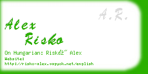 alex risko business card